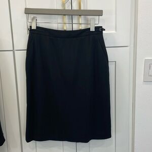 Giorgio Armani Classico 100% Wool Black Skirt